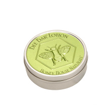 Small round tin box for balm ointment cream